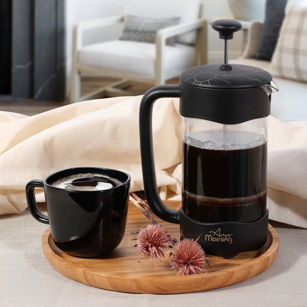 Any Morning FY92 French Press Coffee and Tea Maker 350 ml