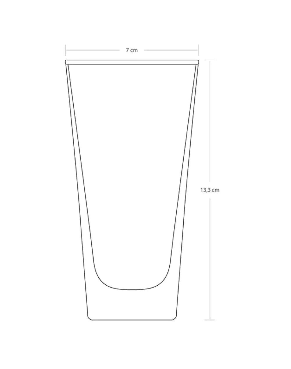 6 pcs Carre Water Soft Drink Glass, 290 cc