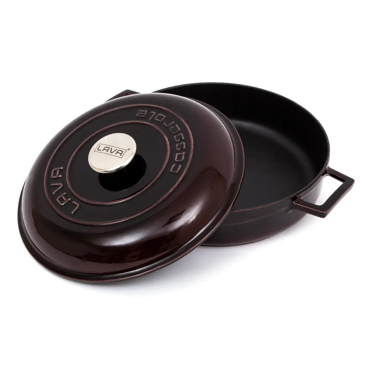 LAVA Premium Round Cast Iron Dutch Oven with Dome Lid 11 in / 28 cm