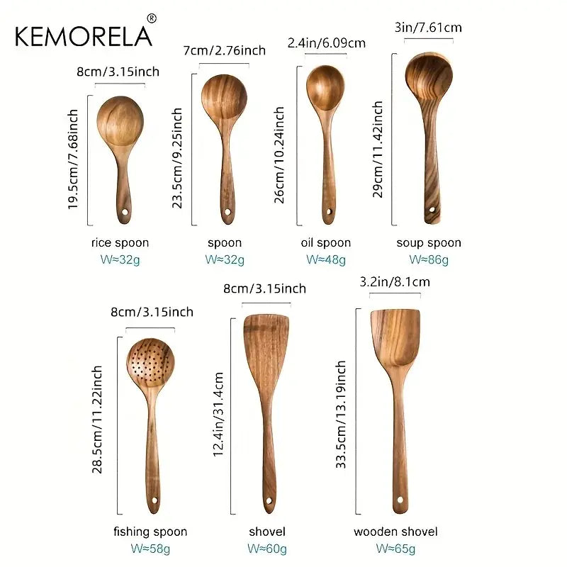 Natural Wood Tableware Spoon Ladle