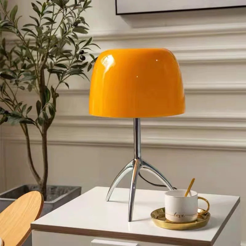 Vintage Copper Table Lamp: Retro-Inspired Designer Accent Lighting