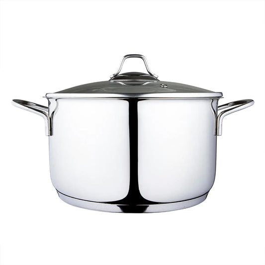 Serenk Modernist Stainless Steel Stock Pot, 24 cm