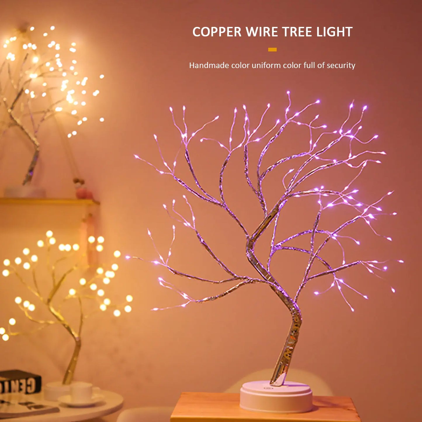 LED Night Light Tabletop Bonsai Tree Light Lamp USB