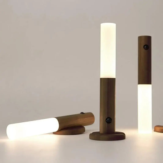 Rechargeable Wooden LED Night Light for Home